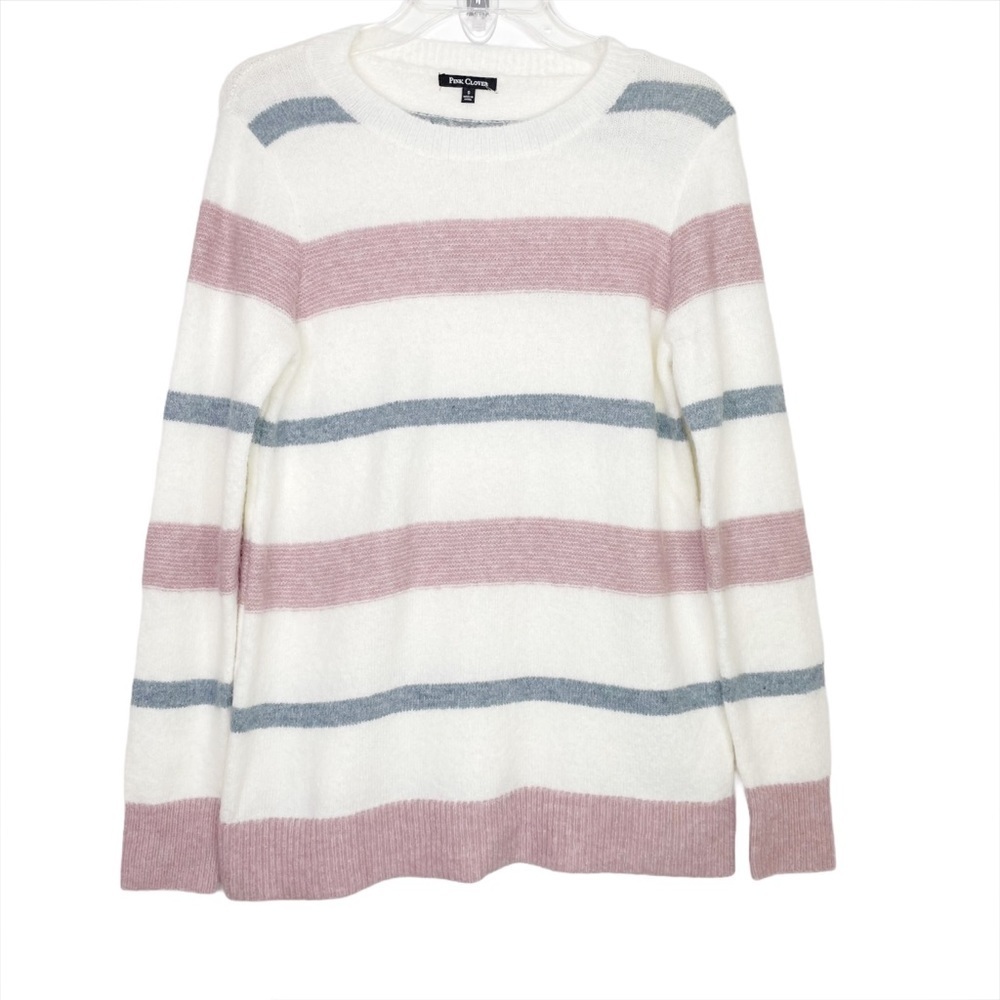 Stitch Fix l Pink Clover Striped Pullover Sweater